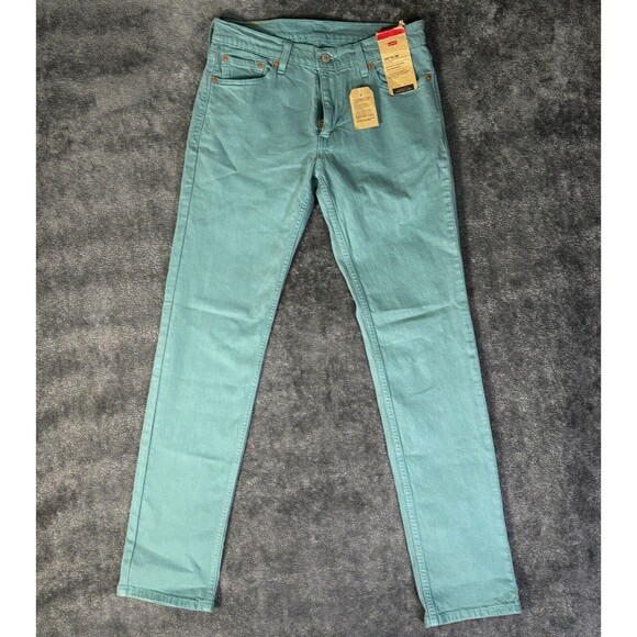 Levi’s Jeans 511 Slim 30x32 Teal Green Eco Ease Stretch Denim NWT New - Picture 12 of 13